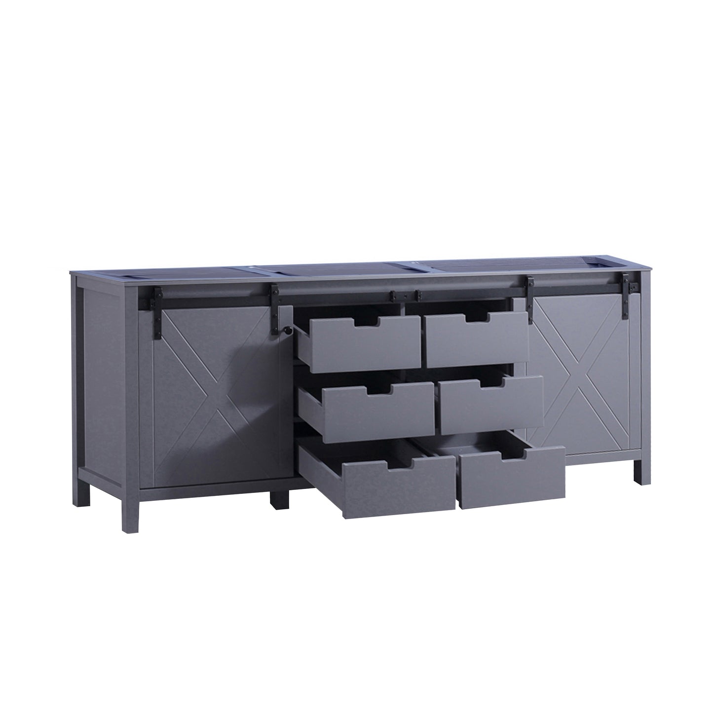 Marsyas 84" Dark Grey Vanity Cabinet Only