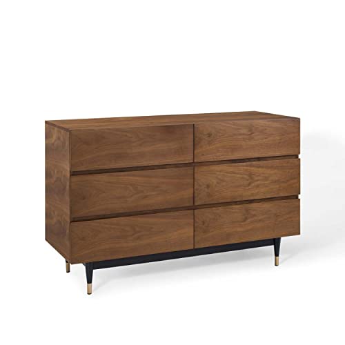 Modway Caima 6-Drawer Dresser with Walnut Finish MOD-6189-WAL