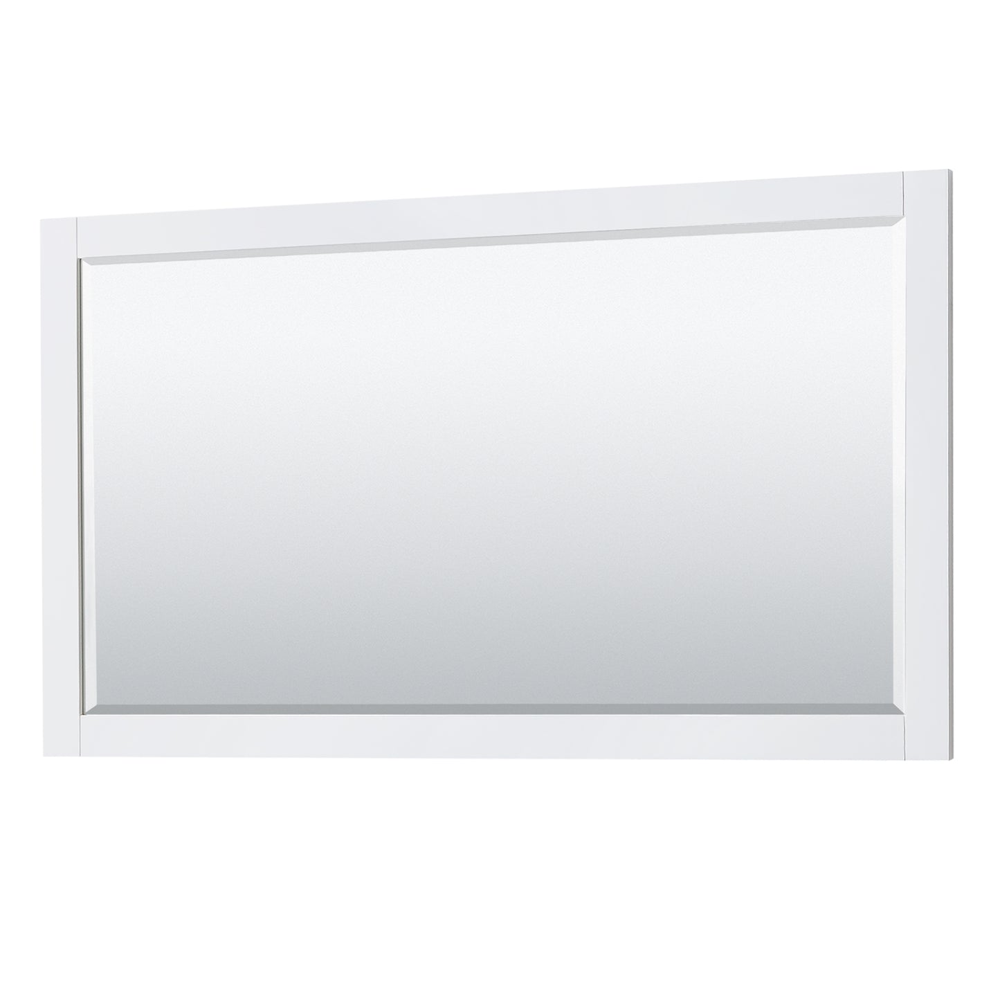 Avery 60 Inch Single Bathroom Vanity in White, No Countertop, No Sink, and 58 Inch Mirror