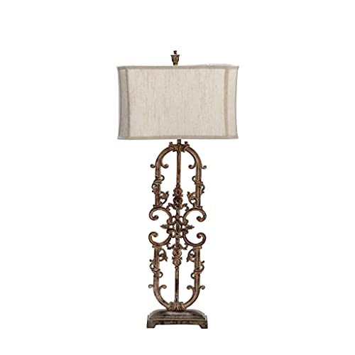 Crestview Collection CVAER1194 Madison Table Lamp Lighting, White