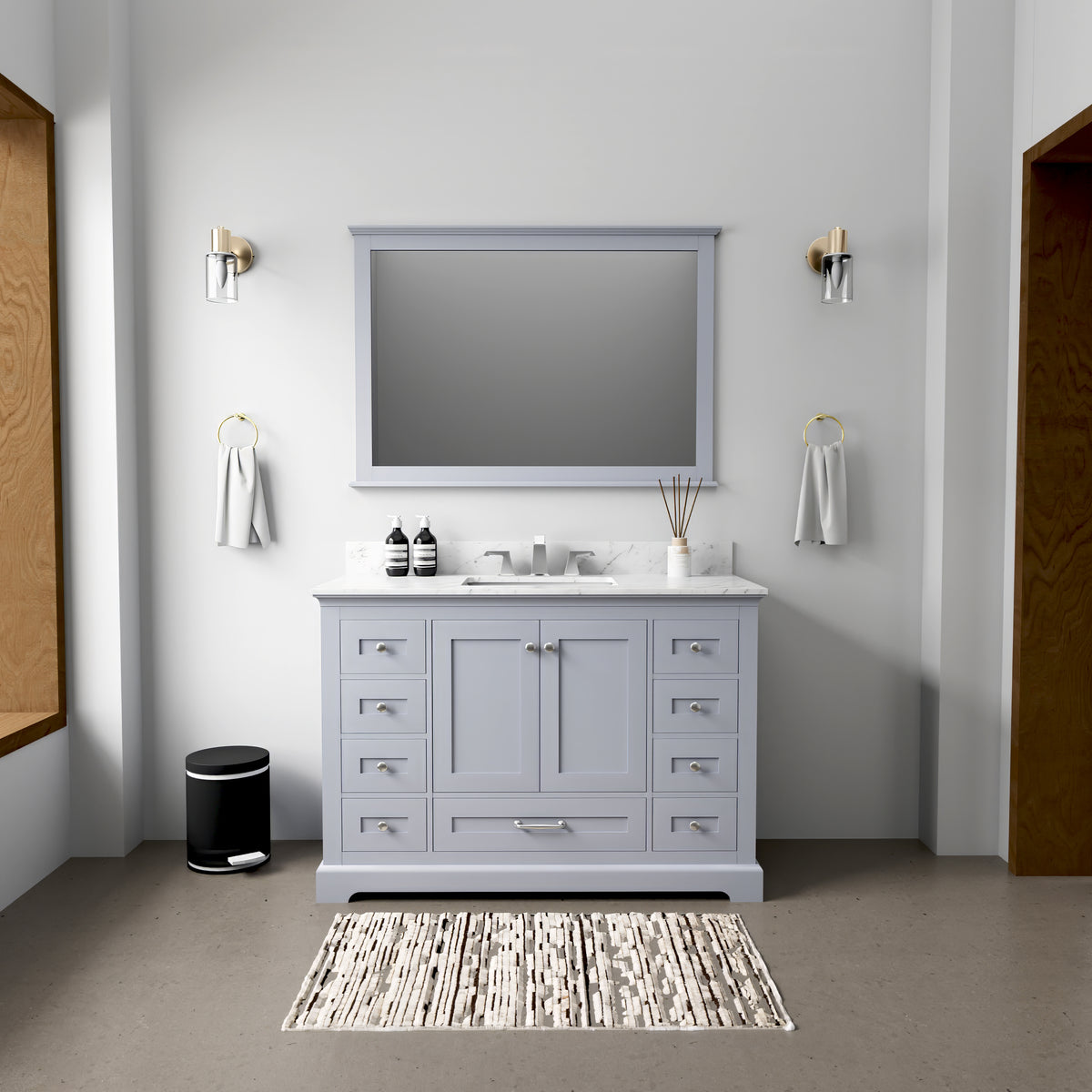 Lexora Dukes 48 in. Dark Grey Single Sink Bath Vanity