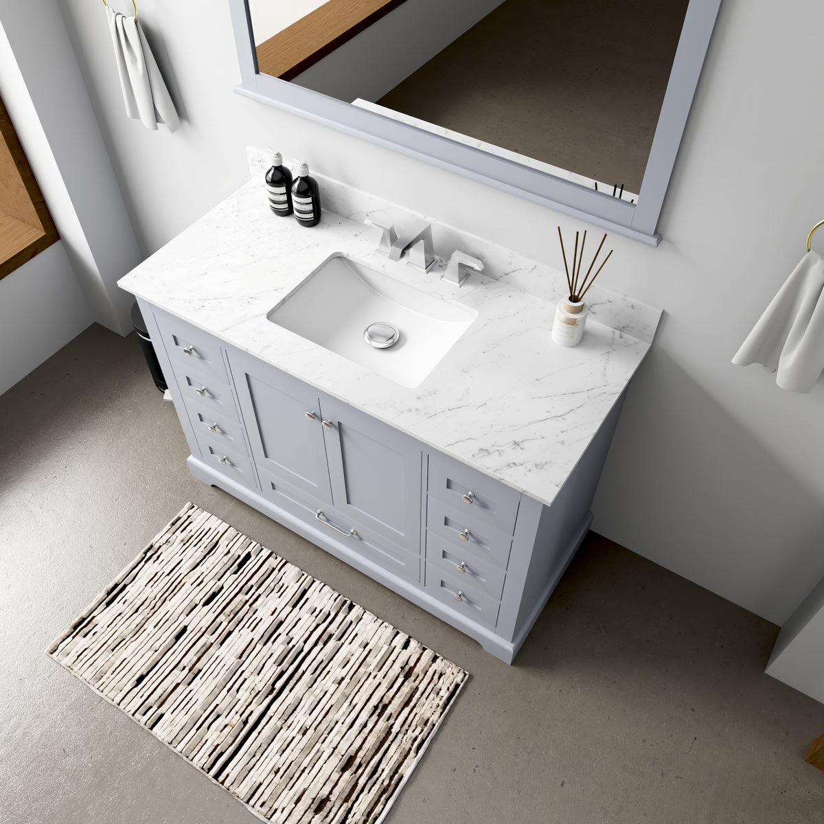 Lexora Dukes 48 in. Dark Grey Single Sink Bath Vanity