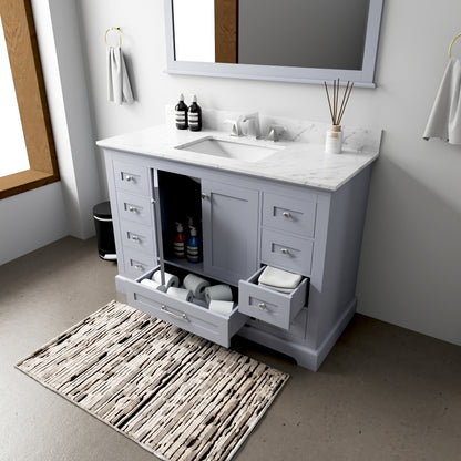 Lexora Dukes 48 in. Dark Grey Single Sink Bath Vanity