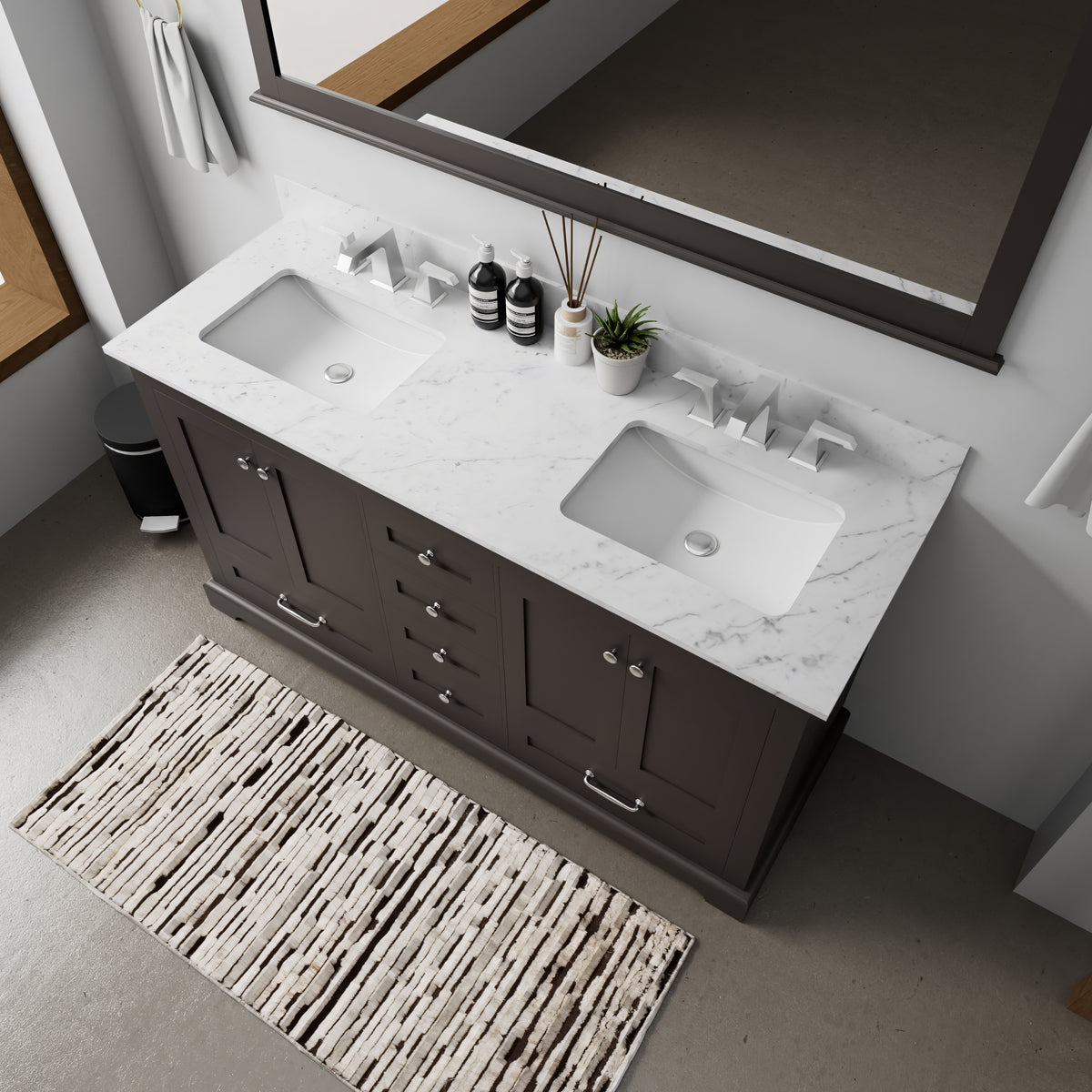 Lexora Dukes 60 in. Espresso Double Sink Bath Vanity
