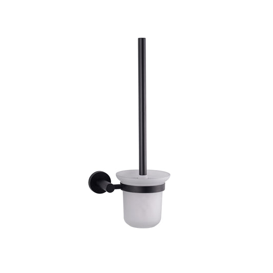 Lexora Bagno Nera Stainless Steel Toilet Brush in Matte Black