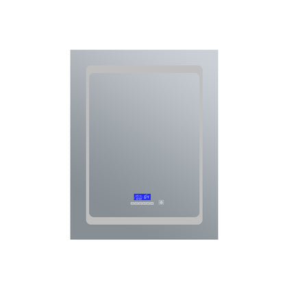 Lexora Bracciano 20 in. W x 28 in. H Surface-Mount LED Mirror Medicine Cabinet with Defogger