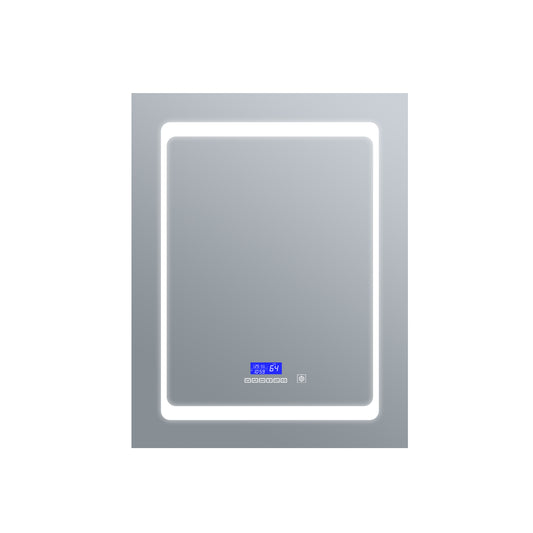Lexora Bracciano 20 in. W x 28 in. H Surface-Mount LED Mirror Medicine Cabinet with Defogger