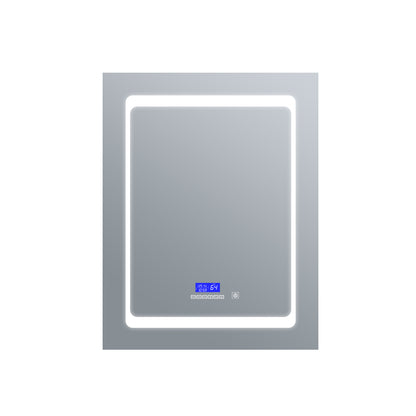 Lexora Bracciano 20 in. W x 32 in. H Surface-Mount LED Mirror Medicine Cabinet with Defogger