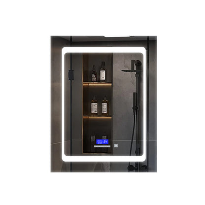 Lexora Bracciano 20 in. W x 32 in. H Surface-Mount LED Mirror Medicine Cabinet with Defogger