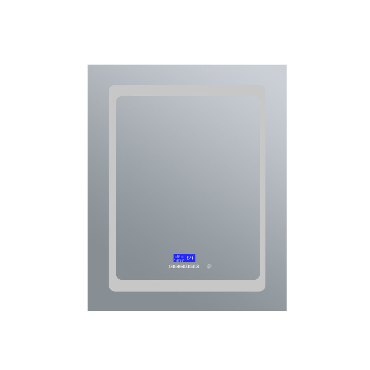 Lexora Bracciano 24 in. W x 32 in. H Surface-Mount LED Mirror Medicine Cabinet with Defogger