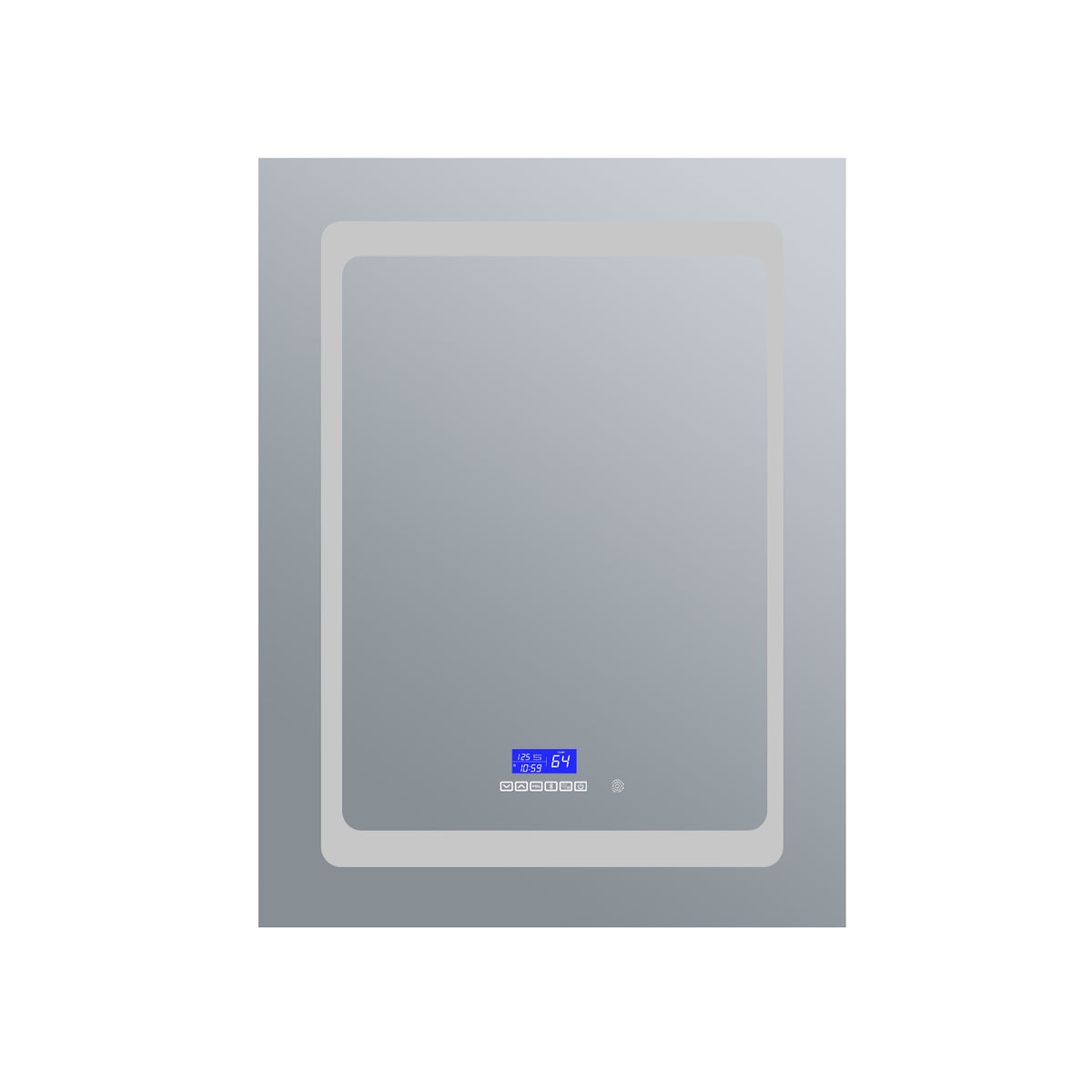 Lexora Bracciano 24 in. W x 36 in. H Surface-Mount LED Mirror Medicine Cabinet with Defogger