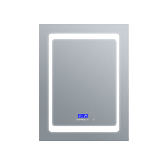 Lexora Bracciano 24 in. W x 36 in. H Surface-Mount LED Mirror Medicine Cabinet with Defogger