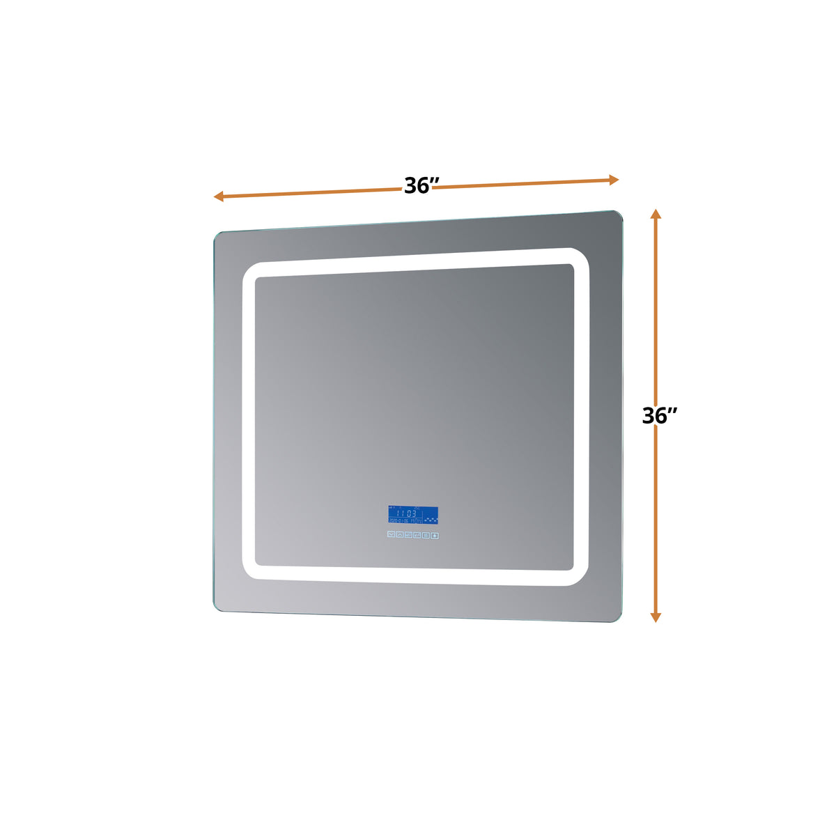 Lexora Caldona 36 in. W x 36 in. H LED Bathroom Vanity Mirror
