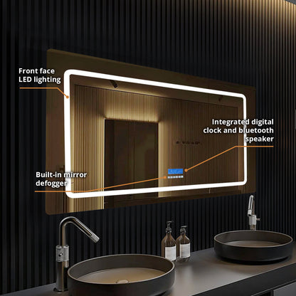 Lexora Caldona 48 in. W x 32 in. H LED Bathroom Vanity Mirror
