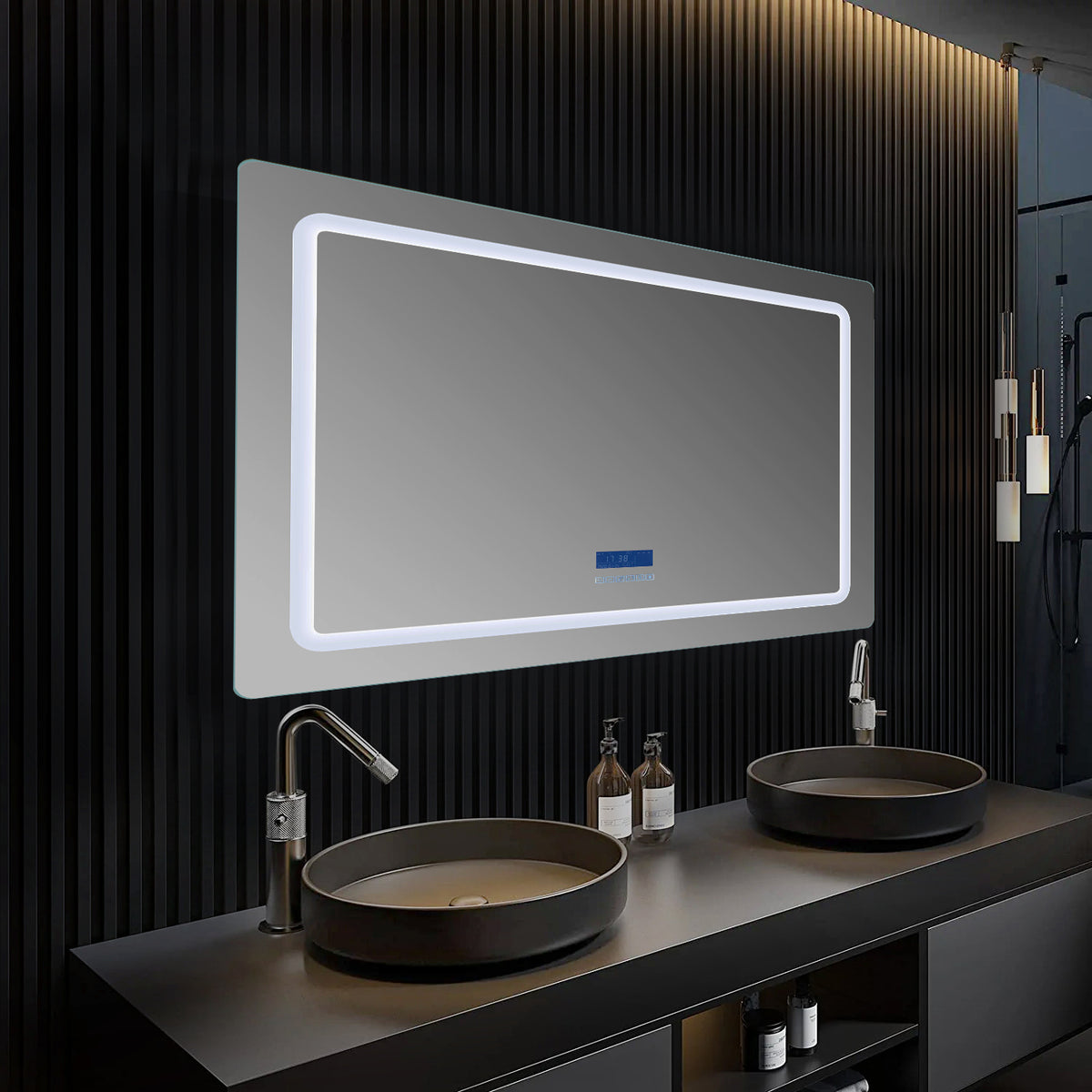 Lexora Caldona 48 in. W x 36 in. H LED Bathroom Vanity Mirror
