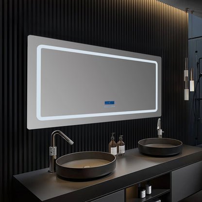 Lexora Caldona 60 in. W x 32 in. H LED Bathroom Vanity Mirror