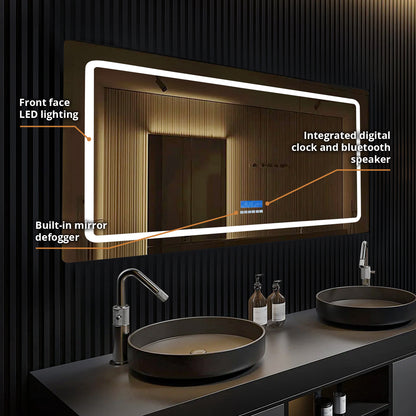 Lexora Caldona 60 in. W x 36 in. H LED Bathroom Vanity Mirror