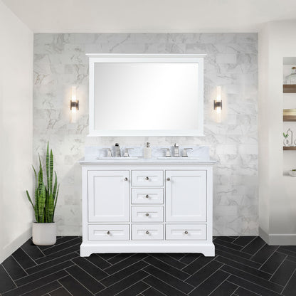 Lexora Dukes 48 in. White Double Sink Bath Vanity