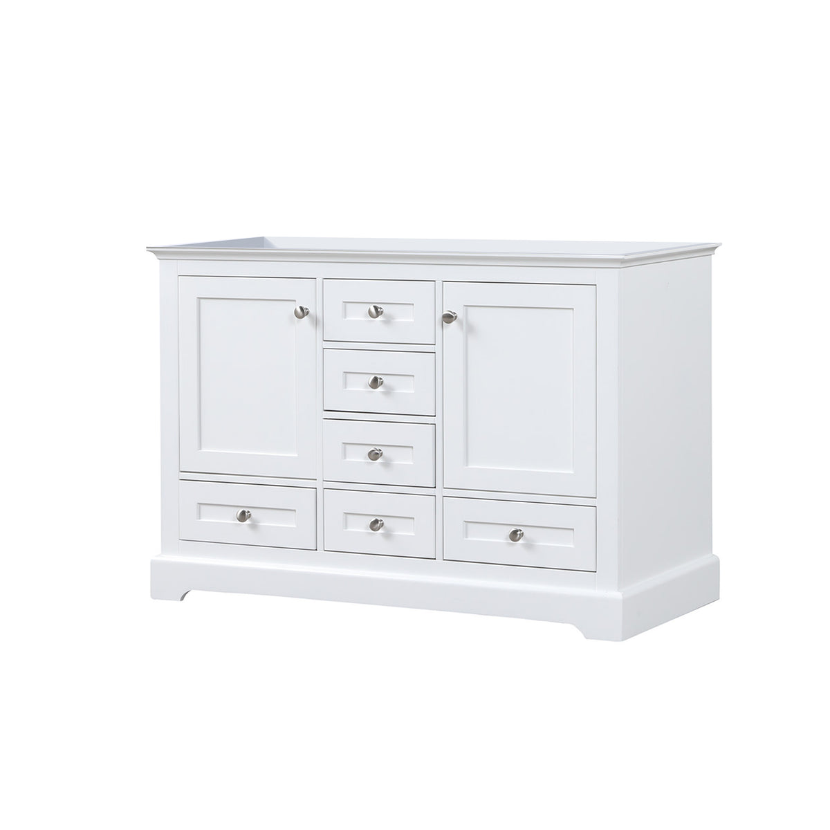 Lexora Dukes 48 in. White Double Sink Bath Vanity