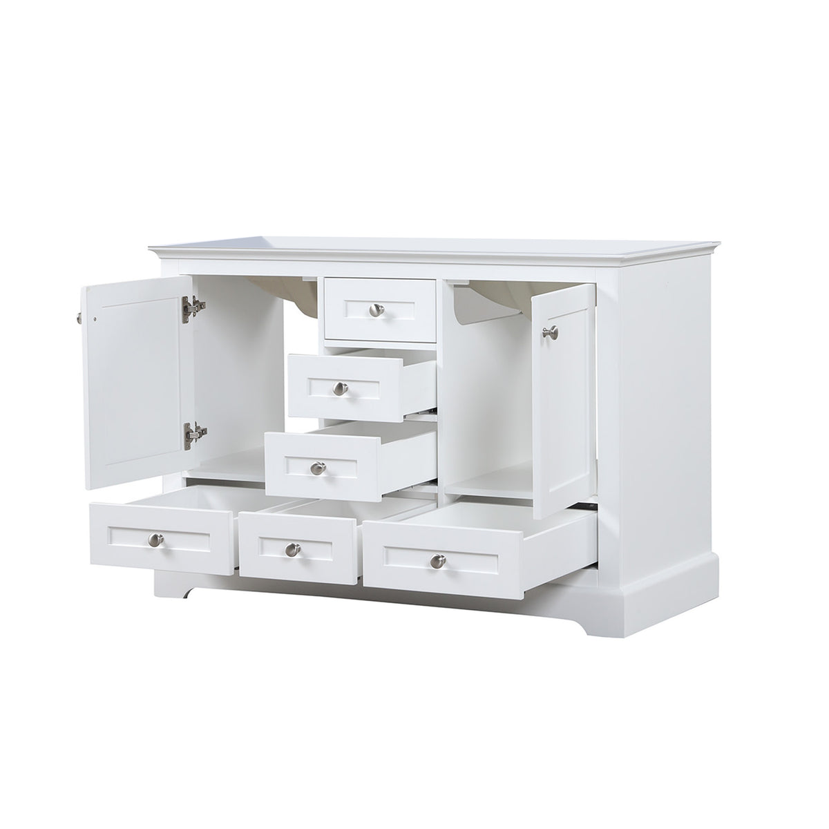 Lexora Dukes 48 in. White Double Sink Bath Vanity