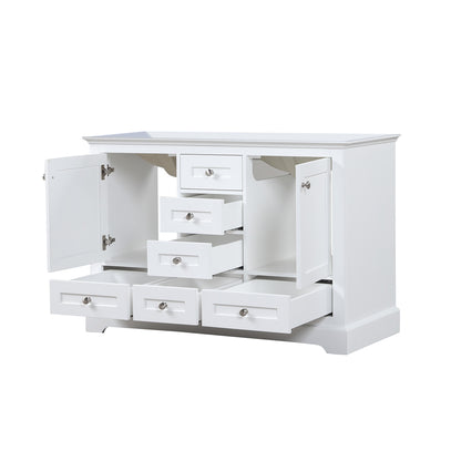 Lexora Dukes 48 in. White Double Sink Bath Vanity