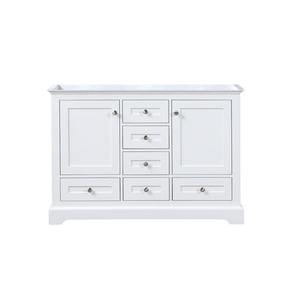 Lexora Dukes 48 in. White Double Sink Bath Vanity