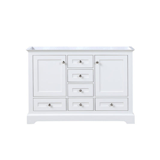 Lexora Dukes 48 in. White Double Sink Bath Vanity