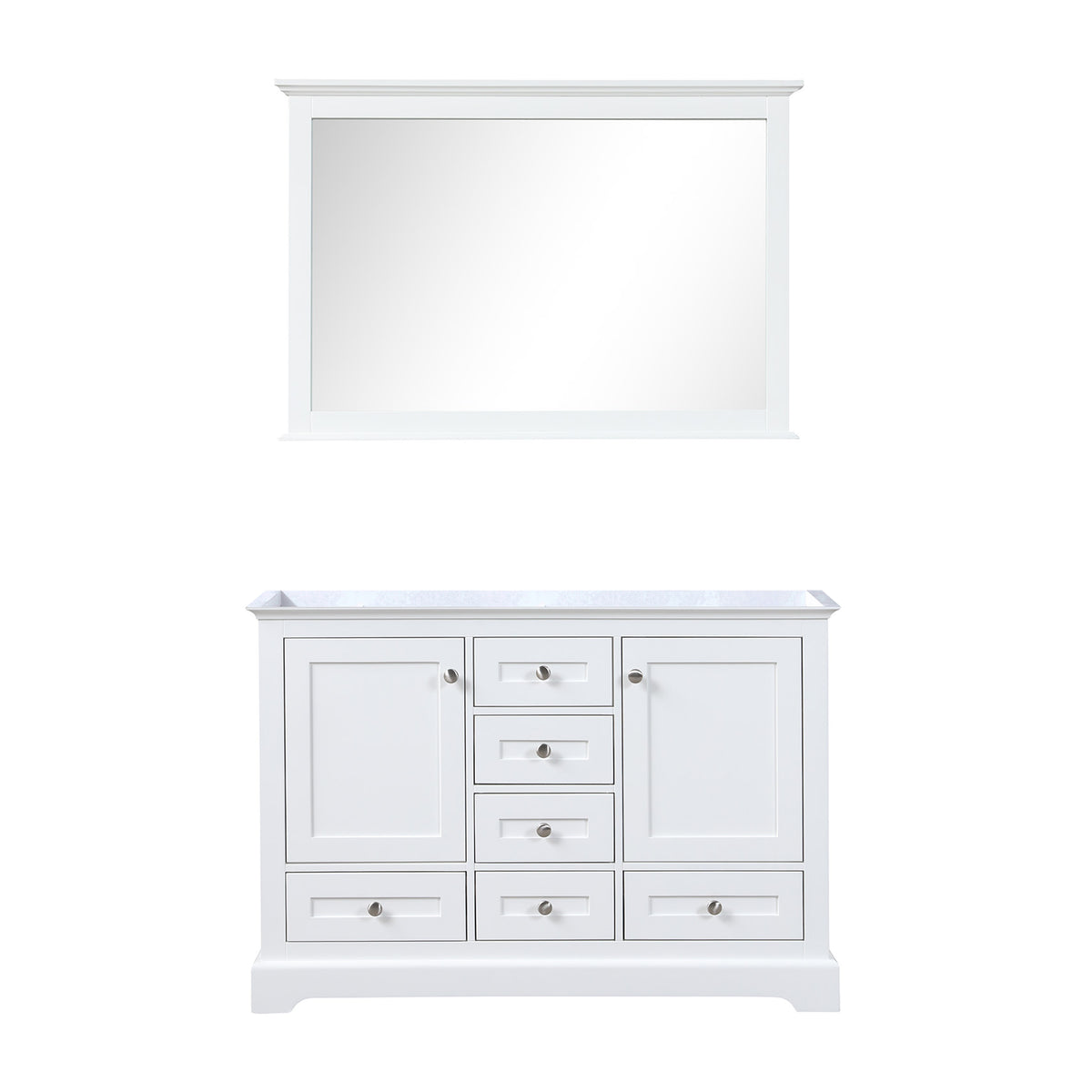 Lexora Dukes 48 in. White Double Sink Bath Vanity