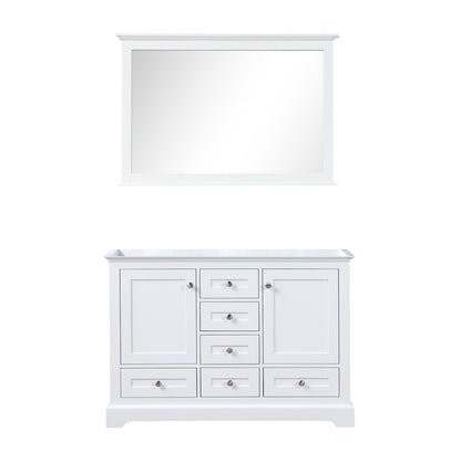 Lexora Dukes 48 in. White Double Sink Bath Vanity