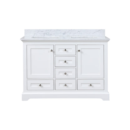 Lexora Dukes 48 in. White Double Sink Bath Vanity