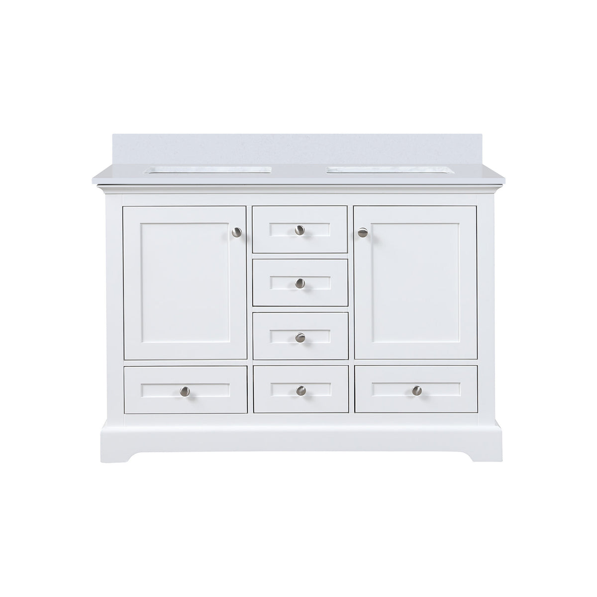 Lexora Dukes 48 in. White Double Sink Bath Vanity