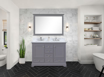 Lexora Dukes 48 in. Dark Grey Double Sink Bath Vanity