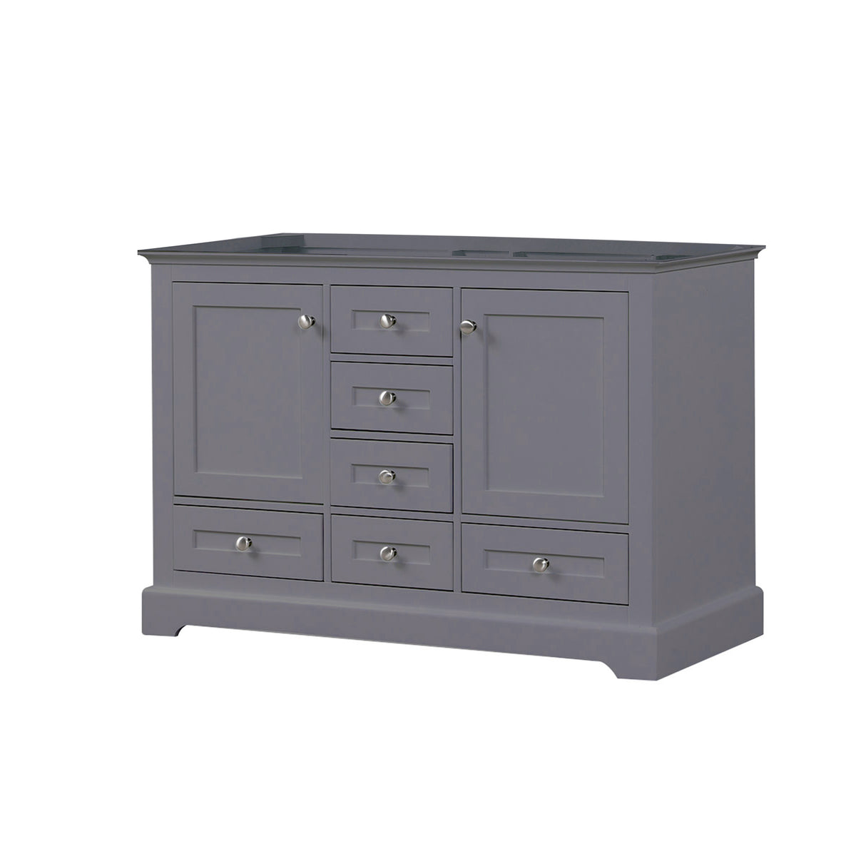Lexora Dukes 48 in. Dark Grey Double Sink Bath Vanity