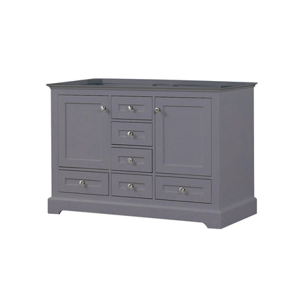 Lexora Dukes 48 in. Dark Grey Double Sink Bath Vanity