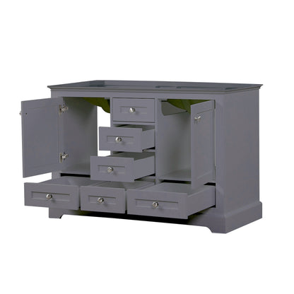Lexora Dukes 48 in. Dark Grey Double Sink Bath Vanity