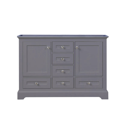 Lexora Dukes 48 in. Dark Grey Double Sink Bath Vanity