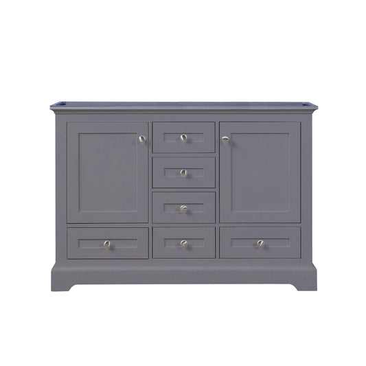 Lexora Dukes 48 in. Dark Grey Double Sink Bath Vanity