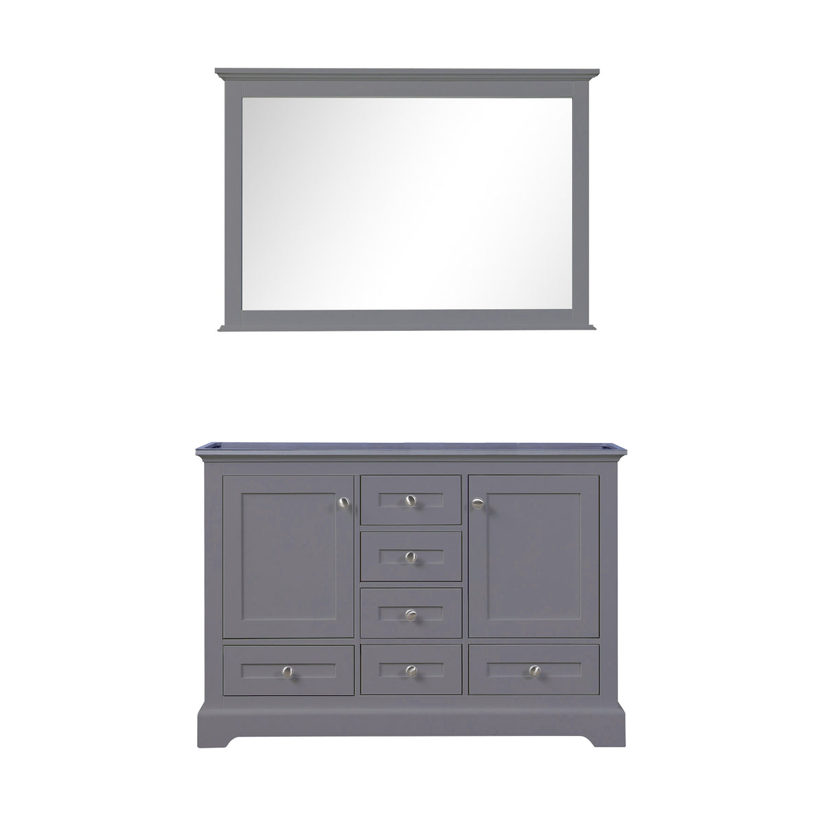 Lexora Dukes 48 in. Dark Grey Double Sink Bath Vanity