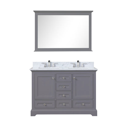 Lexora Dukes 48 in. Dark Grey Double Sink Bath Vanity
