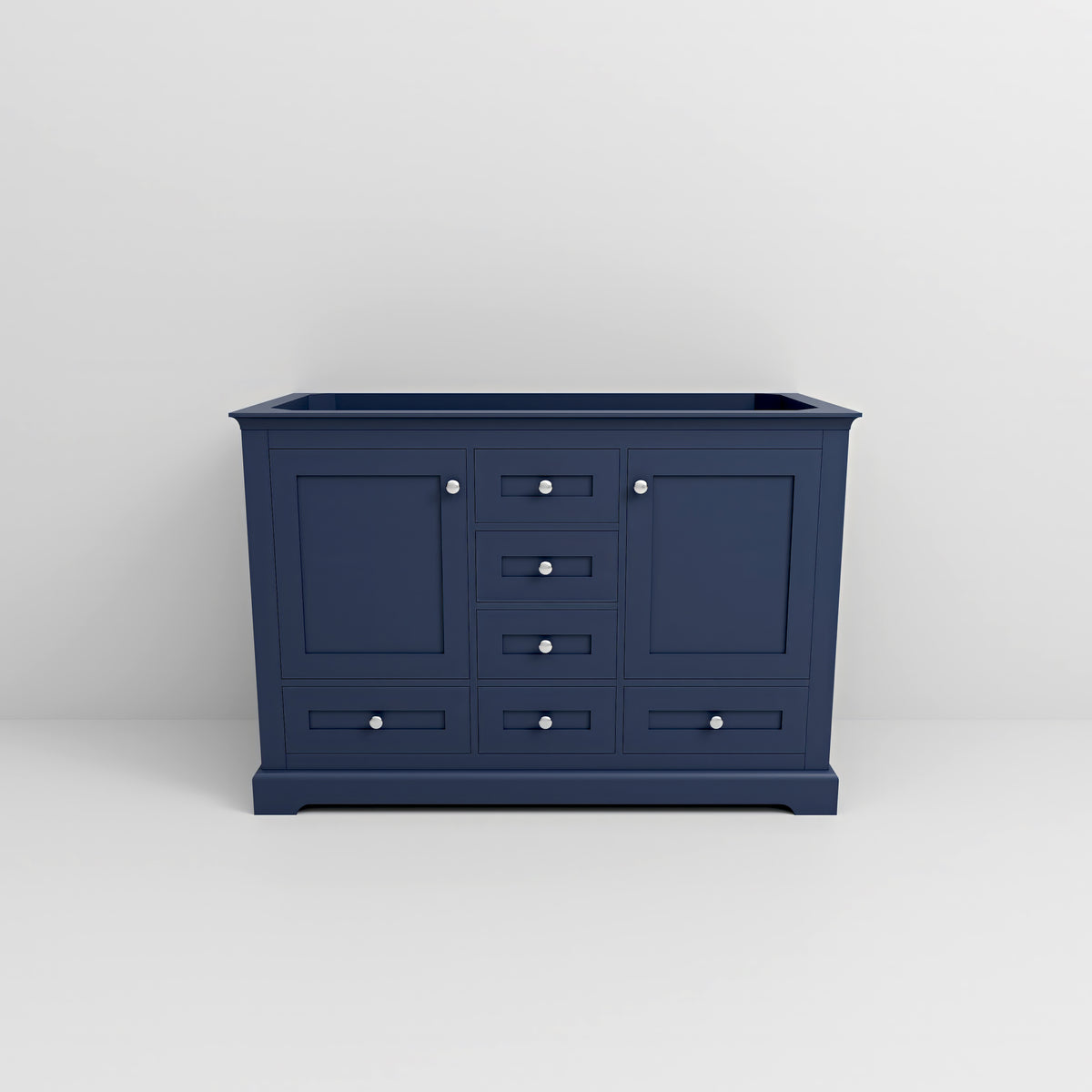 Lexora Dukes 48 in. Navy Blue Double Sink Bath Vanity