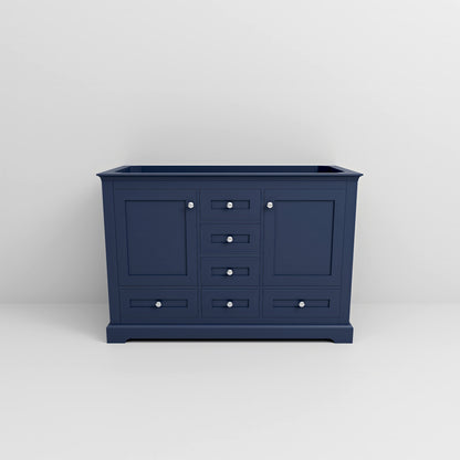 Lexora Dukes 48 in. Navy Blue Double Sink Bath Vanity