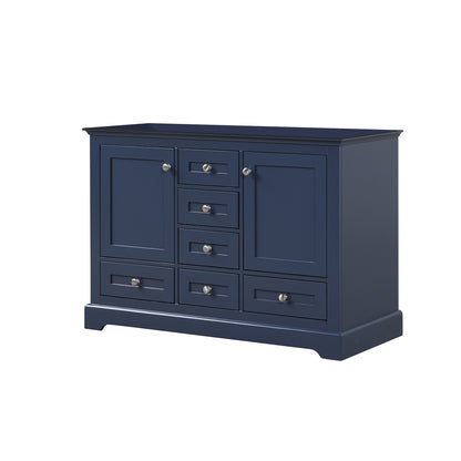 Lexora Dukes 48 in. Navy Blue Double Sink Bath Vanity