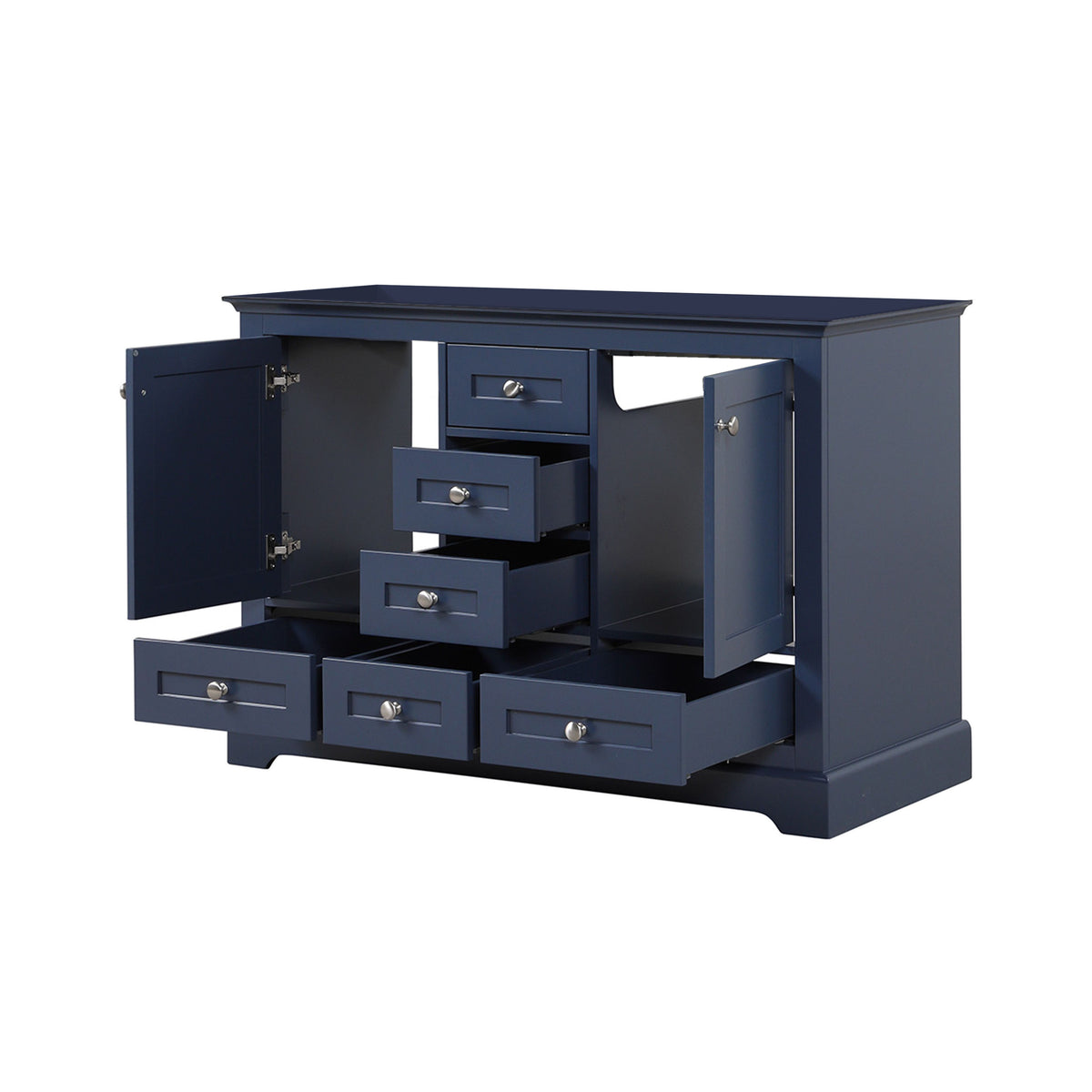 Lexora Dukes 48 in. Navy Blue Double Sink Bath Vanity