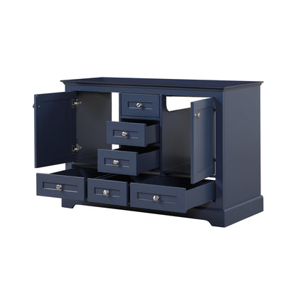 Lexora Dukes 48 in. Navy Blue Double Sink Bath Vanity