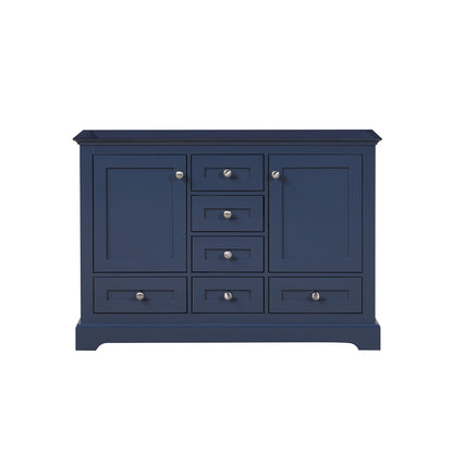 Lexora Dukes 48 in. Navy Blue Double Sink Bath Vanity