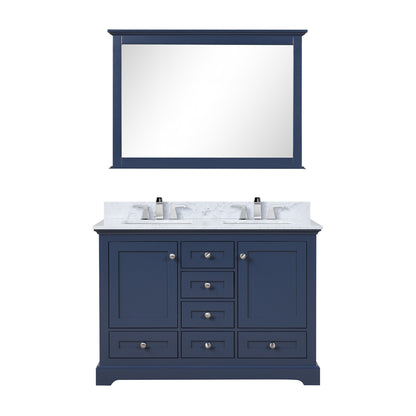 Lexora Dukes 48 in. Navy Blue Double Sink Bath Vanity