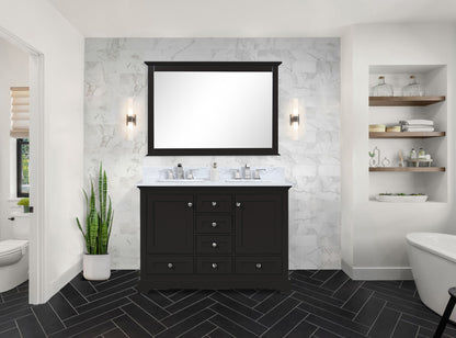 Lexora Dukes 48 in. Espresso Double Sink Bath Vanity