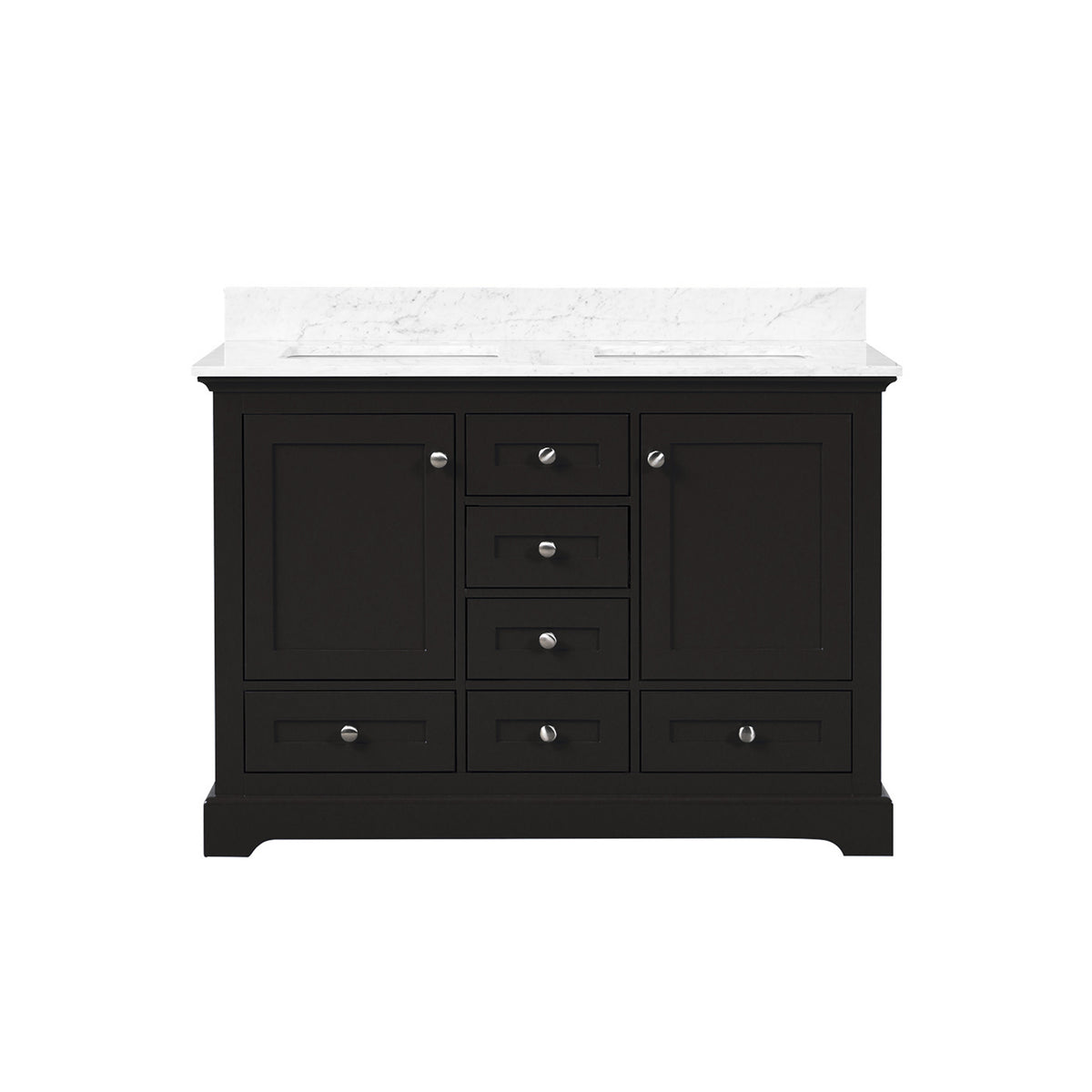 Lexora Dukes 48 in. Espresso Double Sink Bath Vanity