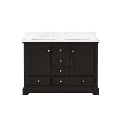 Lexora Dukes 48 in. Espresso Double Sink Bath Vanity