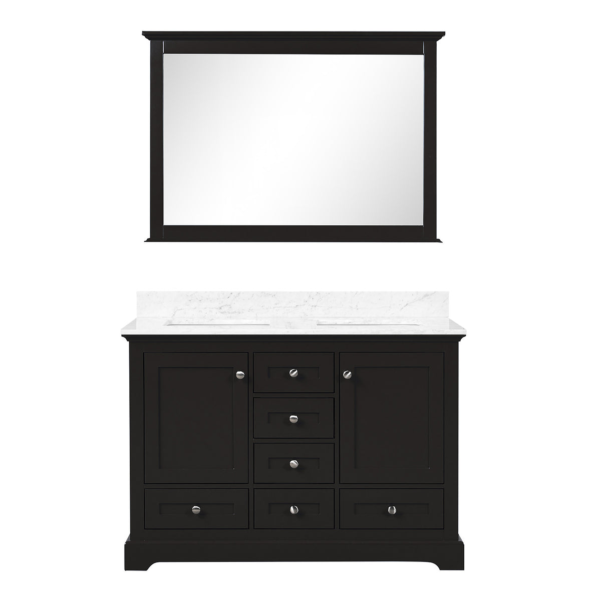 Lexora Dukes 48 in. Espresso Double Sink Bath Vanity